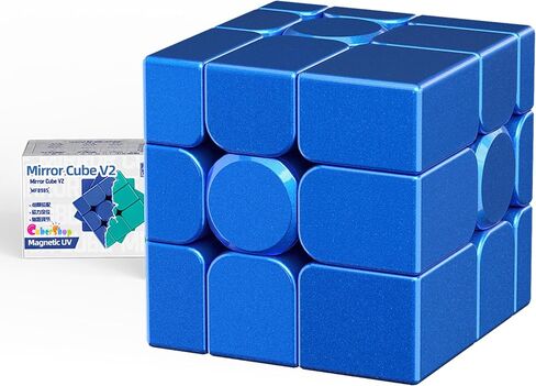 CuberShop Moyu Mirror Cube V2 3x3x3 Speed Cube Blue, 2025 New Funny Variant of 3x3 Speed Cube, Affordable Moyu Puzzle, Irregular Brain Teasing Magic Cube (Bright Standard) in Saudi Arabia