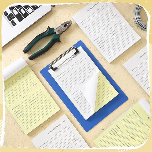Clabby 200 Sets Maintenance Request Forms 4.7 x 7.1 Inch Maintenance Request Book Slips 2 Part Carbonless Paper Work Order Forms for Office Hospitals Management, 50 Sets Each Pad in Kuwait