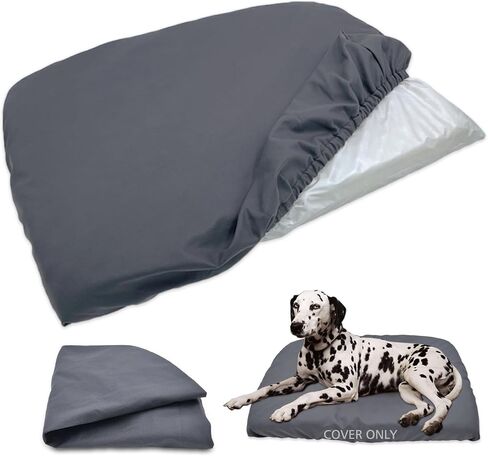 Dog Bed Cover Waterproof Replacement Machine Washable Covers for Dog Bed Heavy Duty Scratch Resistant Mattress Protector Pet Bed 36x27 Inch Cover Only in Kuwait