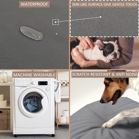 Dog Bed Cover Waterproof Replacement Machine Washable Covers for Dog Bed Heavy Duty Scratch Resistant Mattress Protector Pet Bed 36x27 Inch Cover Only in Kuwait