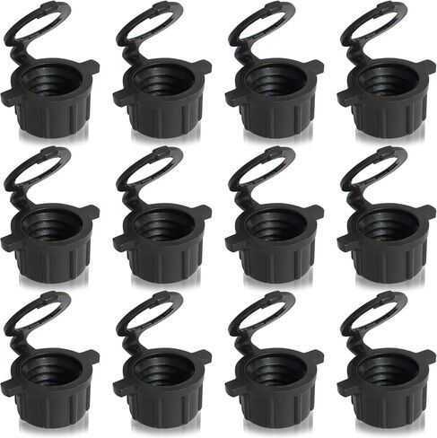 Racing Vent Caps- for 5.5 Gallon VP Jug Can, Black Top Hat- Plastic, 24mm (Pack of 15) in Kuwait