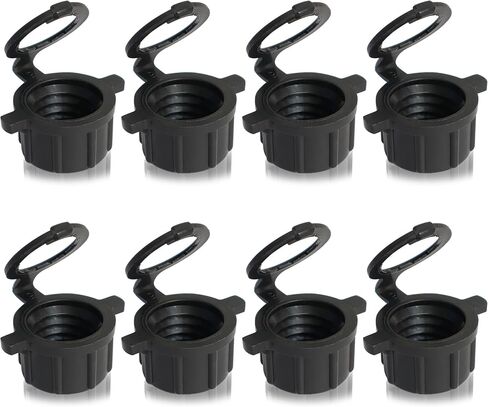 Racing Vent Caps- for 5.5 Gallon VP Jug Can, Black Top Hat- Plastic, 24mm (Pack of 15) in Kuwait