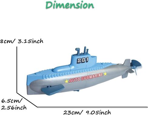 Wind-up Diver Submarine Bath Toy, Funny Swimming Frogman Pigboat Scuba Diver SUB Bathtub Toy Clockwork Submarine Tub Toy Diver Water Toy for Kids (Diver+Submarine) in Kuwait