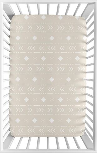 Sweet Jojo Designs Jungle Safari Animals Boy Girl Unisex/Gender Neutral Baby Bassinet Sheets Fitted Sheet Set Infant Newborn Nursery Oval Rectangle Hourglass Mattress 2p Tan Animal Adventure Elephant in Kuwait