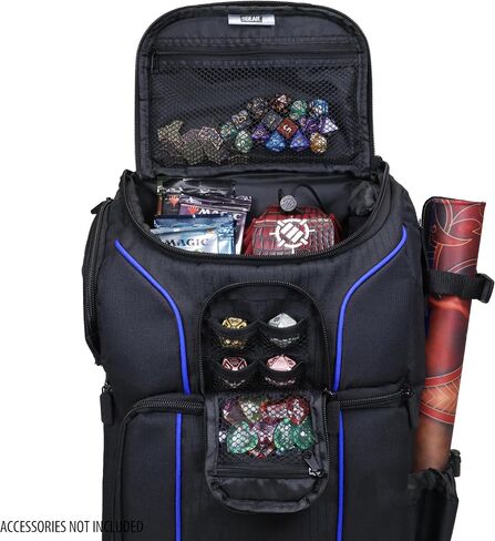 USA Gear MTG Backpack Compatible with Magic the Gathering Deck, Yu-Gi-Oh, MTG Decks & more - TCG Backpack MTG Bag with Shoulder Straps, Customizable Dividers, TCG Playmat Holder, Binder Space (Blue) in Saudi Arabia