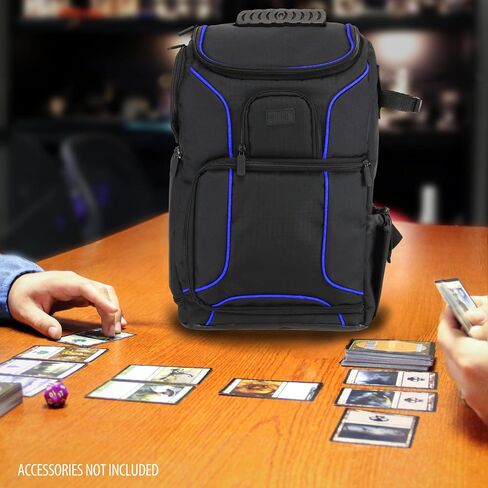 USA Gear MTG Backpack Compatible with Magic the Gathering Deck, Yu-Gi-Oh, MTG Decks & more - TCG Backpack MTG Bag with Shoulder Straps, Customizable Dividers, TCG Playmat Holder, Binder Space (Blue) in Saudi Arabia
