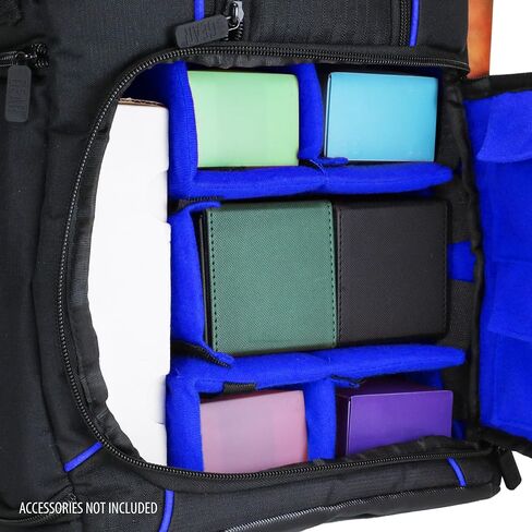 USA Gear MTG Backpack Compatible with Magic the Gathering Deck, Yu-Gi-Oh, MTG Decks & more - TCG Backpack MTG Bag with Shoulder Straps, Customizable Dividers, TCG Playmat Holder, Binder Space (Blue) in Saudi Arabia