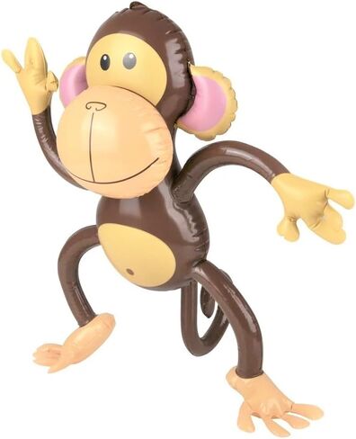 Large Inflatable Monkey (26 Inches) Monkey Inflate Great for Baby Showers, Safari Wild Animal Jungle Themed Birthday Party, Room Decor and More. (Two Monkeys) in Saudi Arabia
