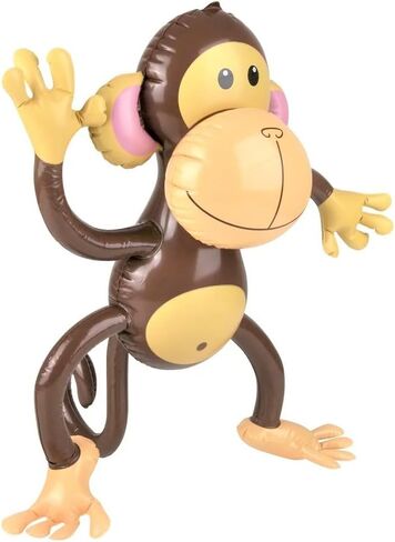 Large Inflatable Monkey (26 Inches) Monkey Inflate Great for Baby Showers, Safari Wild Animal Jungle Themed Birthday Party, Room Decor and More. (Two Monkeys) in Saudi Arabia