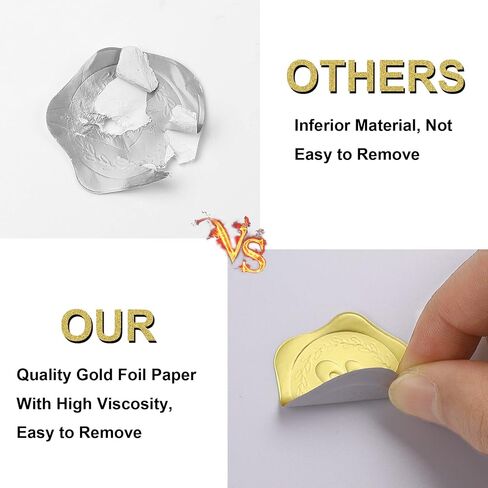 300Pcs Gold Embossed Wax Stickers Valentines Day Heart Envelope Seals Self-Adhesive Stickers for Wedding Celebrations Greeting Cards Commemorative Parties Engagement in Kuwait