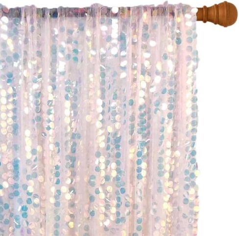 HH 9x9FT Big Sequin Backdrop Curtains,Shimmer Sequin Fabric Photography Backdrop,Sequin Photo Backdrop Payette Sequin Backdrop Curtain Panels Backgrounds for Wedding Party Christmas Decoration-Silver in Kuwait