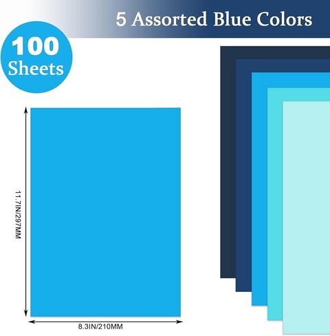 100 Sheets Patriotic Colored Cardstock 8.5 x 11, American Red White Blue Color Card Stock Paper 92lb/250gsm for 4th of July, Labor Day Greetings & Invitations, Arts & Crafts in Kuwait