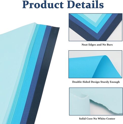 100 Sheets Patriotic Colored Cardstock 8.5 x 11, American Red White Blue Color Card Stock Paper 92lb/250gsm for 4th of July, Labor Day Greetings & Invitations, Arts & Crafts in Kuwait