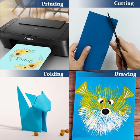 100 Sheets Patriotic Colored Cardstock 8.5 x 11, American Red White Blue Color Card Stock Paper 92lb/250gsm for 4th of July, Labor Day Greetings & Invitations, Arts & Crafts in Kuwait