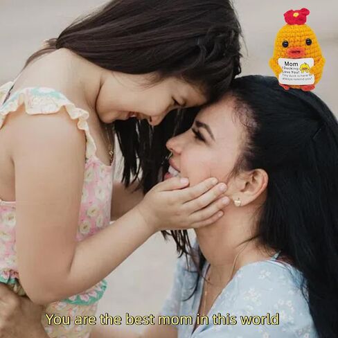 مضحك الكروشيه يدويًا هدايا البط العاطفي للأم لأم أم أم الأمهات العقلية الدعم العقلي الأم عيد ميلاد عيد ميلاد عيد الميلاد المخلل بطاطس عيد الفصح حفلة ديكو (من أجل أمي 01) in Kuwait