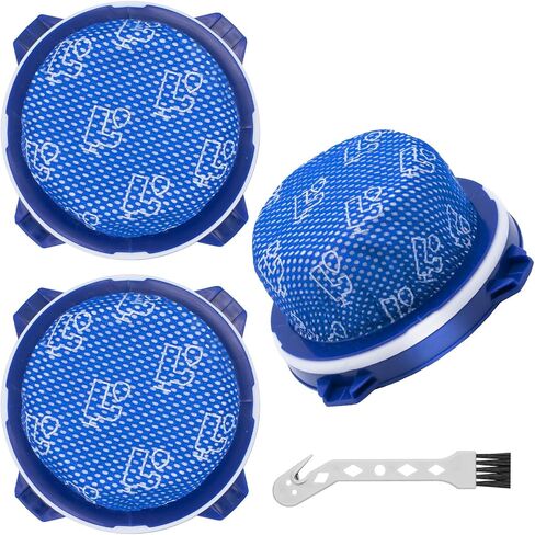 Jet75 Vacuum Filters Replacement Parts, Compatible with SAMSUNG Jet 75, 90, 75+, 70, 60, VS9000RL, 2 Pack HEPA Filters and 1 Brush, Reusable, Polycarbonate, 2 Count in Saudi Arabia