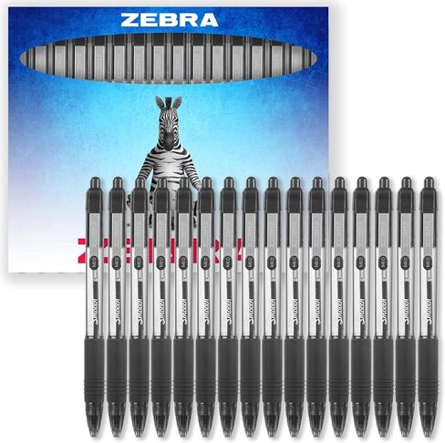 Zebra Z-Grip Smooth Ink Retractable Ballpoint Pen - 1.0mm Nib - Pack of 16 Pens - In Gift Box Packaging (Pink) in Kuwait