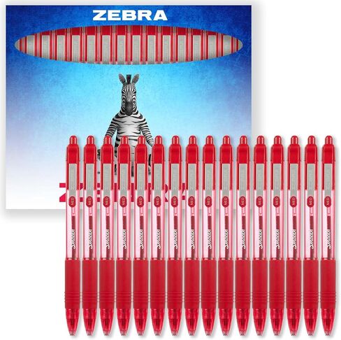 Zebra Z-Grip Smooth Ink Retractable Ballpoint Pen - 1.0mm Nib - Pack of 16 Pens - In Gift Box Packaging (Pink) in Kuwait
