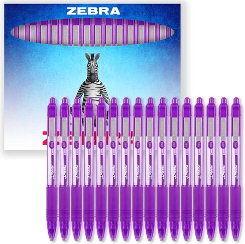 Zebra Z-Grip Smooth Ink Retractable Ballpoint Pen - 1.0mm Nib - Pack of 16 Pens - In Gift Box Packaging (Pink) in Kuwait