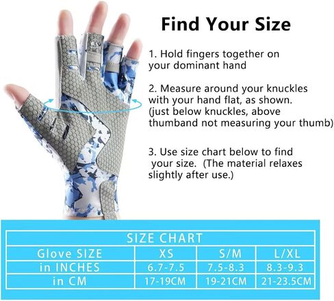 Fishing Gloves UPF50+ Sun Gloves, UV Protection Fingerless Gloves Men Women for Fishing, Kayaking, Rowing, Paddling, Canoeing, Hunting in Saudi Arabia