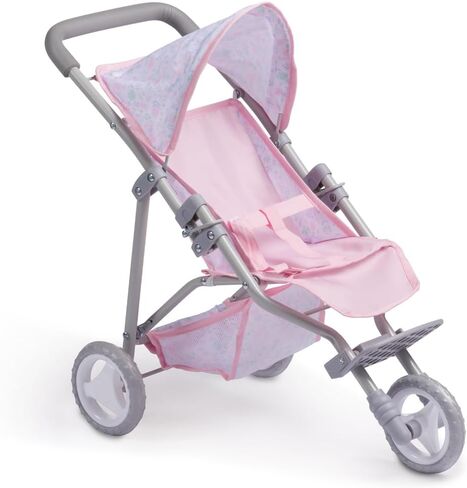 JC Toys | Berenguer Boutique |3 Wheeled Folding Doll Jogger Stroller | Pink | Ages 3+ in Saudi Arabia