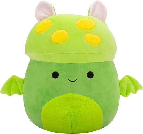 ضفدع ويندي الأخضر الأصلي مقاس 35.56 سم من Squishmallow مع تطريز الفطر - قطيفة Jazwares الرسمية (كبير) in Saudi Arabia