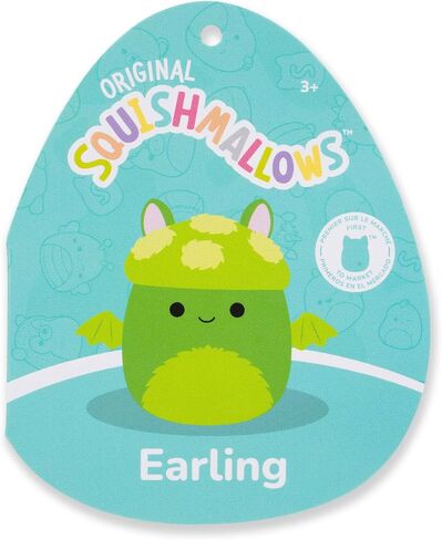 ضفدع ويندي الأخضر الأصلي مقاس 35.56 سم من Squishmallow مع تطريز الفطر - قطيفة Jazwares الرسمية (كبير) in Saudi Arabia