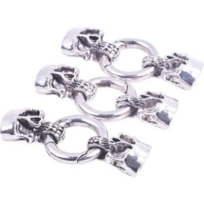3 مجموعات 11.0x6.0mm مشبك Silver Silver Silver مع حلقة زنبركية لسرطان السلك الجلدي والنيكل مجانًا