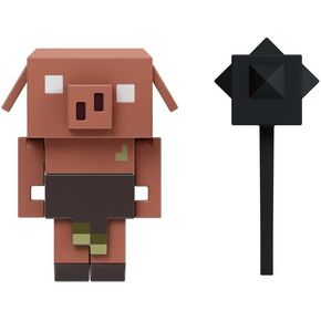 Mattel Minecraft Legends 3.25-inch Action Figures with Attack Action and Accessory, Collectible Toys (Piglin Runt)