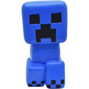 Minecraft Blue Super Super Creeper Mega Squishme - مثالي لصالح الحفلات وجوائز الفصول الدراسية وألعاب تخفيف الإجهاد وصناديق الكنوز - شخصيات Minecraft ، والحيوانات الصغيرة والألعاب الصغيرة