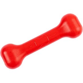 Jersey Dog Co The Little Bone Dog Chew Toy ، عظم عظم خالي من المطاط ، ألعاب مضغية آمنة ، مصنوعة في لعبة USA Dog Toy 5 "طويلة
