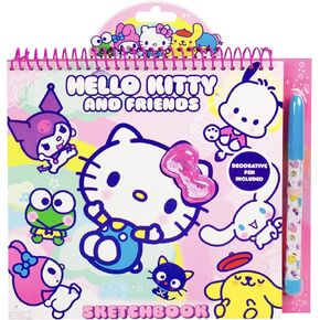 Hello Kitty And Friends Café Sketchbook, 20-Page Hello Kitty Notebook & Hello Kitty Pen, Cute School Supplies, Coloring Book, Hello Kitty School Supplies, Kawaii School Supplies, Sanrio Stationery