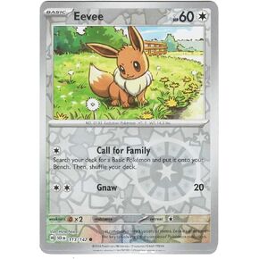 Pokemon - Eevee 113/142 - رقائق التاج العكسي - بطاقة واحدة