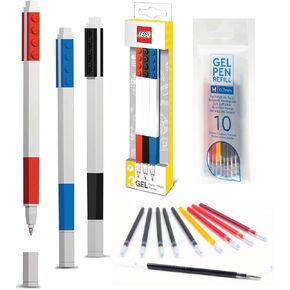 IQ LEGO 3 Pack Gel Pen مع 10 عبوات حبر