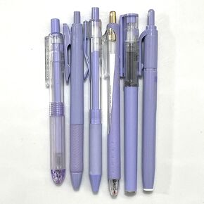 sencoo 6 pack Black Gel Pens Quick Dry Ink Pens Fine Point Retractable Roller Ball Pens 0.5mm Smooth Writing Pens Cute Pens School Office Home Diary Gift Pens