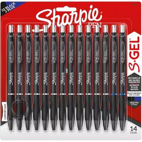 Sharpie S-gel ، أقلام الهلام ، نقطة متوسطة (0.7 مم) ، ألوان متنوعة ، 14 العد