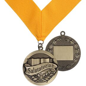 ميدالية جائزة Salutatorian على شريط Gold Grossugrain