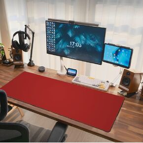 White Mouse Pad Extended Large Gaming Mousepad XL Big Long Oversized Desk Mat Stitched Edges 31.5 X 11.8 Inch for Home Office