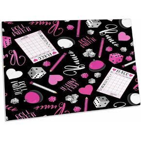 3Drose - Pink Bunco Pattern - Desk Plac Place حصيرة - (DPD -341359-1)