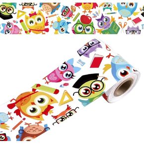 Greenpine Owls Bulletin Bulletin Board Borders ملصقات العودة إلى المدرسة الحدود تقليم اللطيف زخرفة الفصول الدراسية للمعلم استخدام طالب مكتب Decor