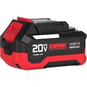 EWORK 21V MAX Lithium Ion Battery 6.0Ah, Upgraded LED Battery Indicators (EK-6.0RB)