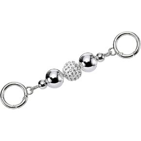 uxcell Purse Strap Extender, 14.5cm/5.7" Artificial Pearl Bag Short Chain Replacement for Women Handbag Shoulder Crossbody Bag (Silver)