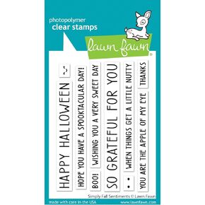 Lawn Fawn LF2934 ببساطة سقوط المشاعر 3x4 مجموعة ختم واضحة