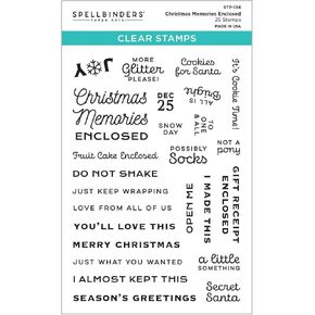 Spellbinders الذكريات عيد الميلاد مرفقة مجموعة ختم واضحة من مجموعة Tinsel Time