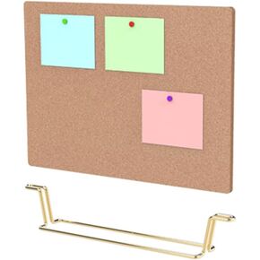 TOYANDONA Cork Board Bulletin Board with Metal Stand, 12.6x9 Inch Notice Message Pin Board, Desktop Memo Board, Perfect for Home Office School Decor