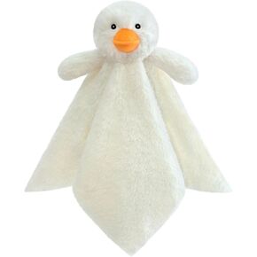 Baby Yellow Duck Soft Stuffed Animal Security Blanket, Plush Duck Character Lovey Blanket, Baby Shower/Nursery Gift, Newborn Infant Toddler Snuggle Blankie for Girls Boys, 14 Inches