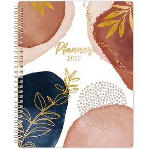 2025 Planner - Planner 2025 ، يناير 2025 - ديسمبر 2025 ، 8 '× 10' '، 2025 Planner Weekly and Monthly مع علامات تبويب مطبوعة ، مساحة يومية كبيرة ، مربعات فحص يومية ، ملزمة مزدوجة السلك