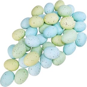 Winlyn 40 PCS Easter Eggs Eggled Peckled Peckled Peckled Eggs Pastel Pray Blue Discorative Eggs 2.1 "for Spring Spring Easter Decor