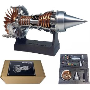 نموذج محرك Turbofan الذي يدير ، TR900 محرك الطائرات Turbojet Model Kit ، Decore Mechanical Science Education Toy Toy Decor