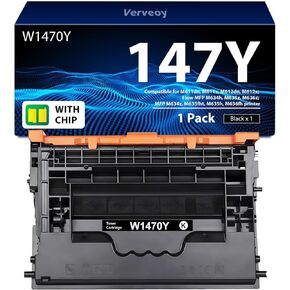 147Y Black Toner Cartridge Replacement for HP 147Y W1470Y Toner Cartridge with CHIP for Enterprise M611x M612dn MFP M634z M635fht M636fh Laser Printer Toner (Black, 1-Pack)